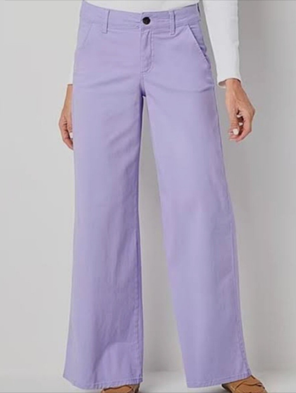 St. John's Bay Women's Lavender Wide Leg Pants Size 14